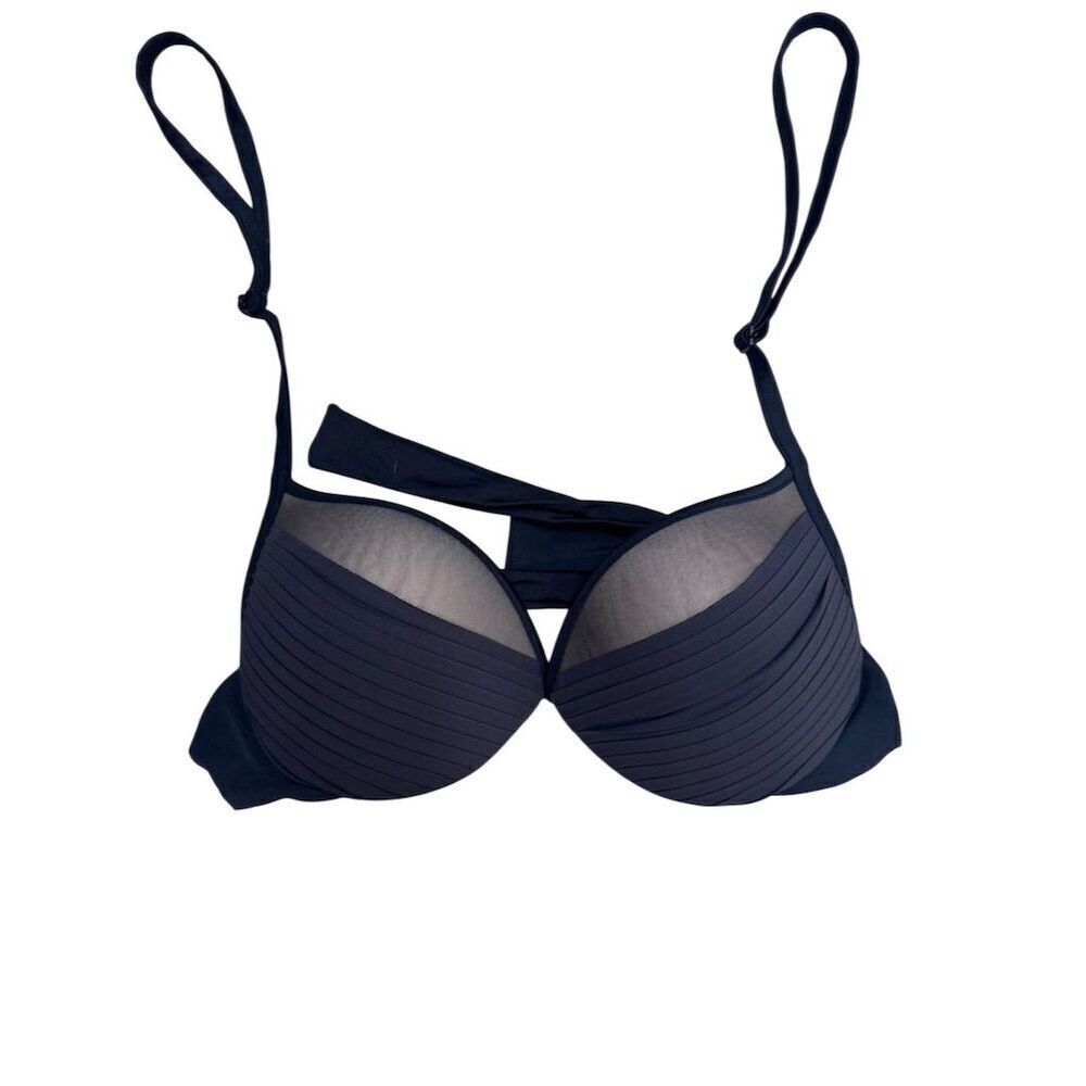NWT Calzedonia Women's Black Bikini Set L Padded Top Adjustable Straps - Picture 2 of 6